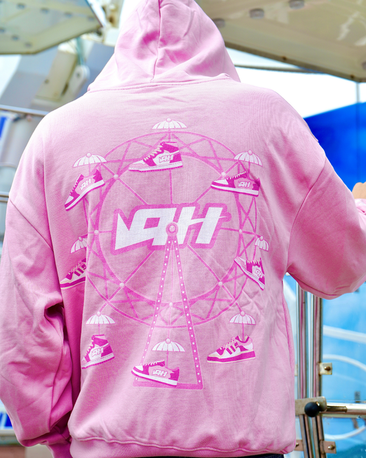 AH SNEAKER WHEEL PINK HOODIE