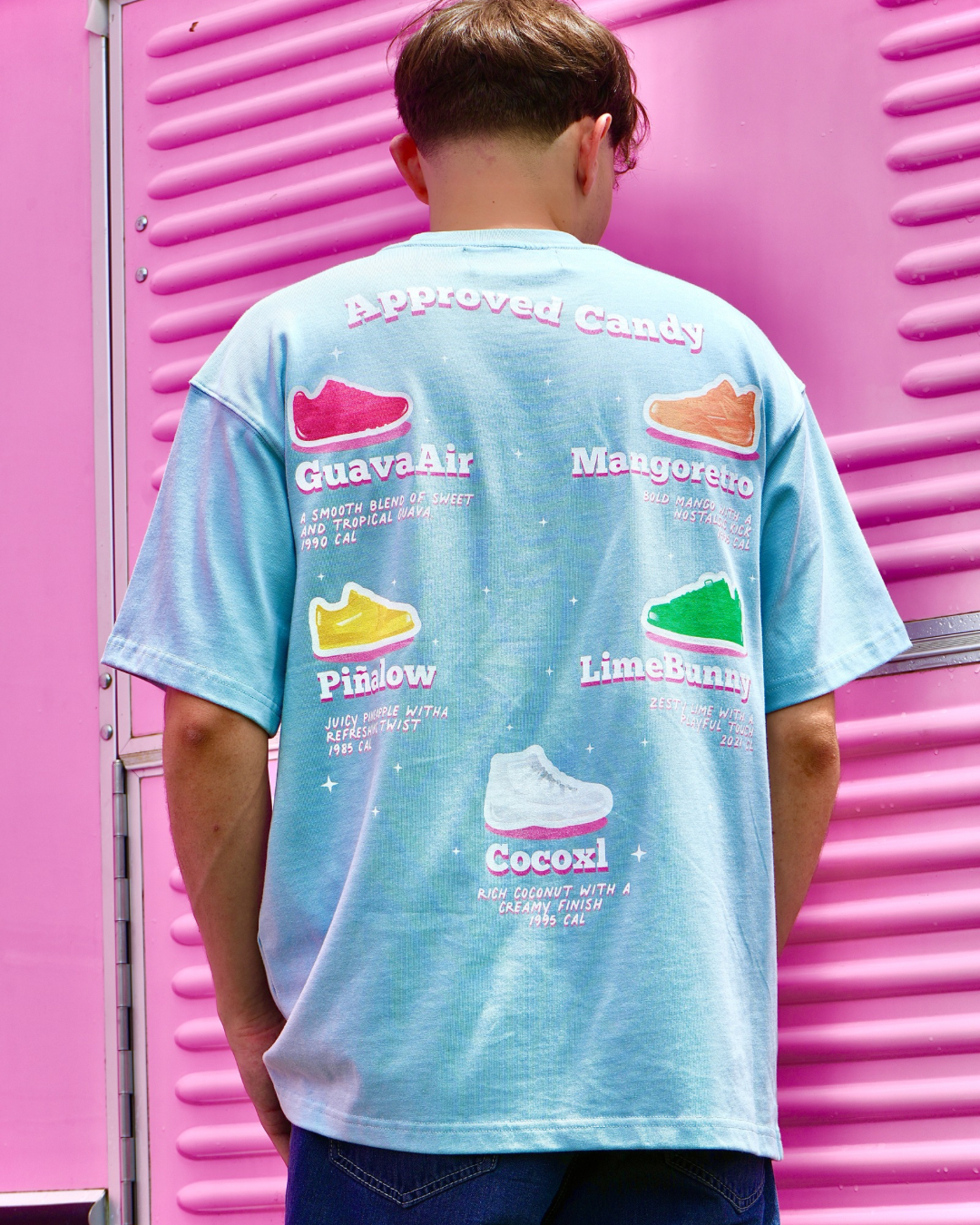 AH GUMMY SNEAKER BAG BLUE OVERSIZED TEE