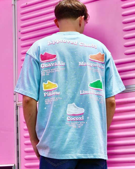 AH GUMMY SNEAKER BAG BLUE OVERSIZED TEE